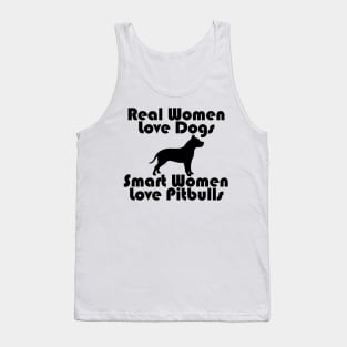 Real Women Love Dog, Smart Women Love Pitbulls Tank Top